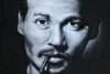 airbrush t-Shirt Jonny Depp Portrait